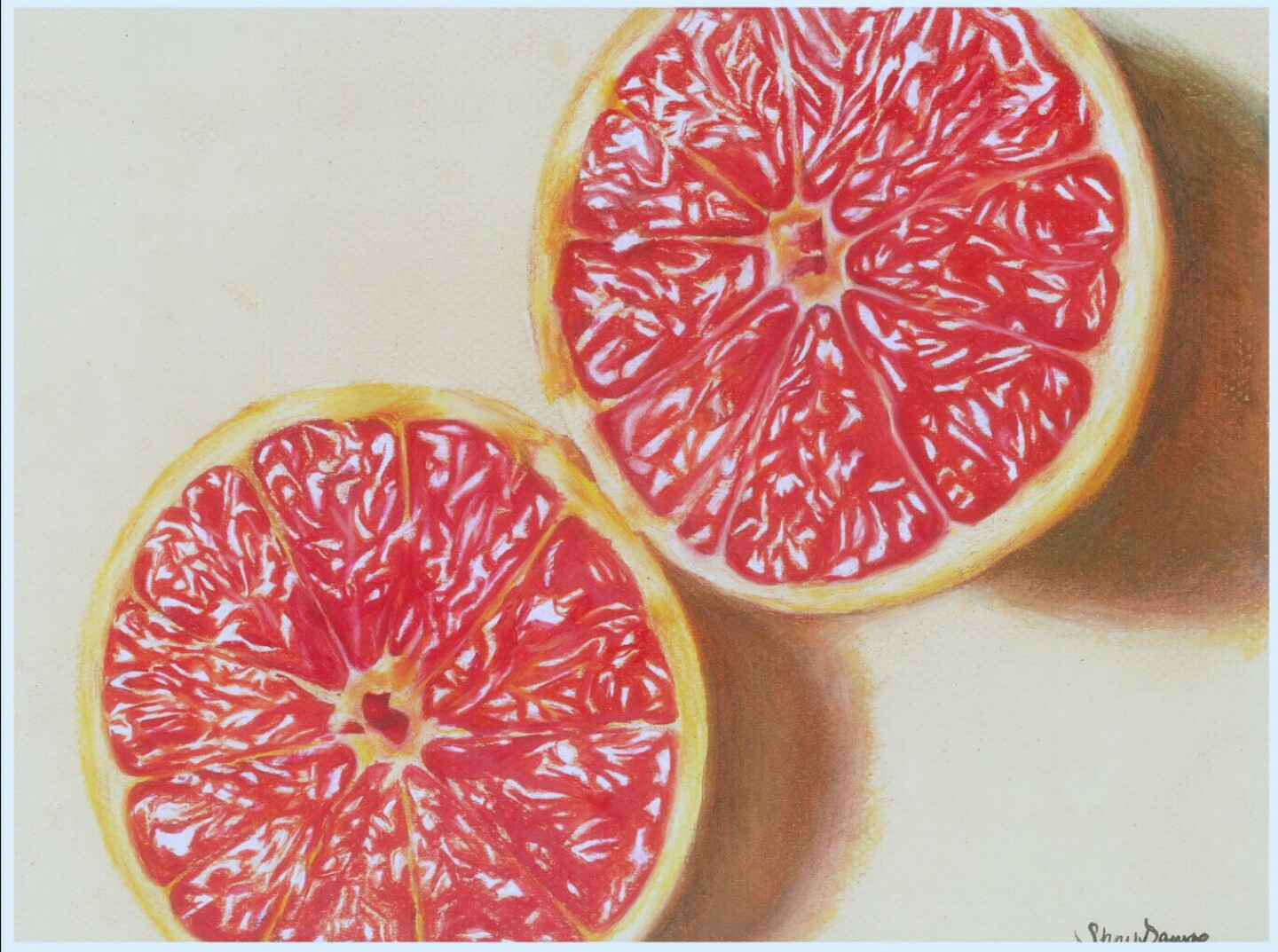 Рисуем грейпфрут