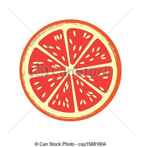 450x470 Grapefruit Citrus Fruit Over White Background Vector Illustration - Grapefruit Drawing