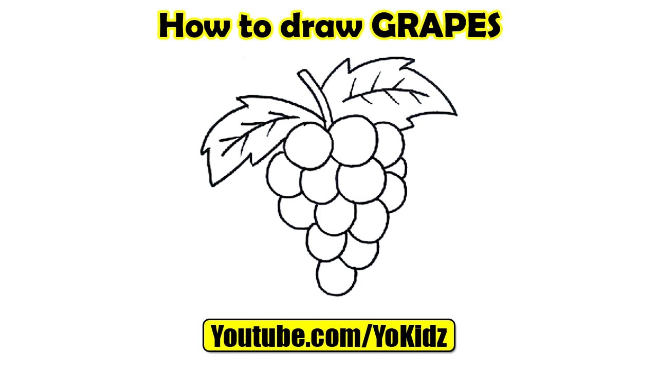 1280x720 How To Draw Grapes - Grapes Drawing
