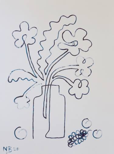 375x507 Flowers And Grapes Drawing - Grapes Drawing