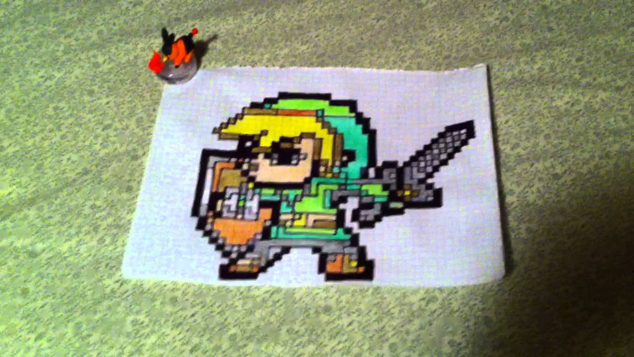 1280x720 link graph paper drawing!! time taken - Graph Paper Drawings