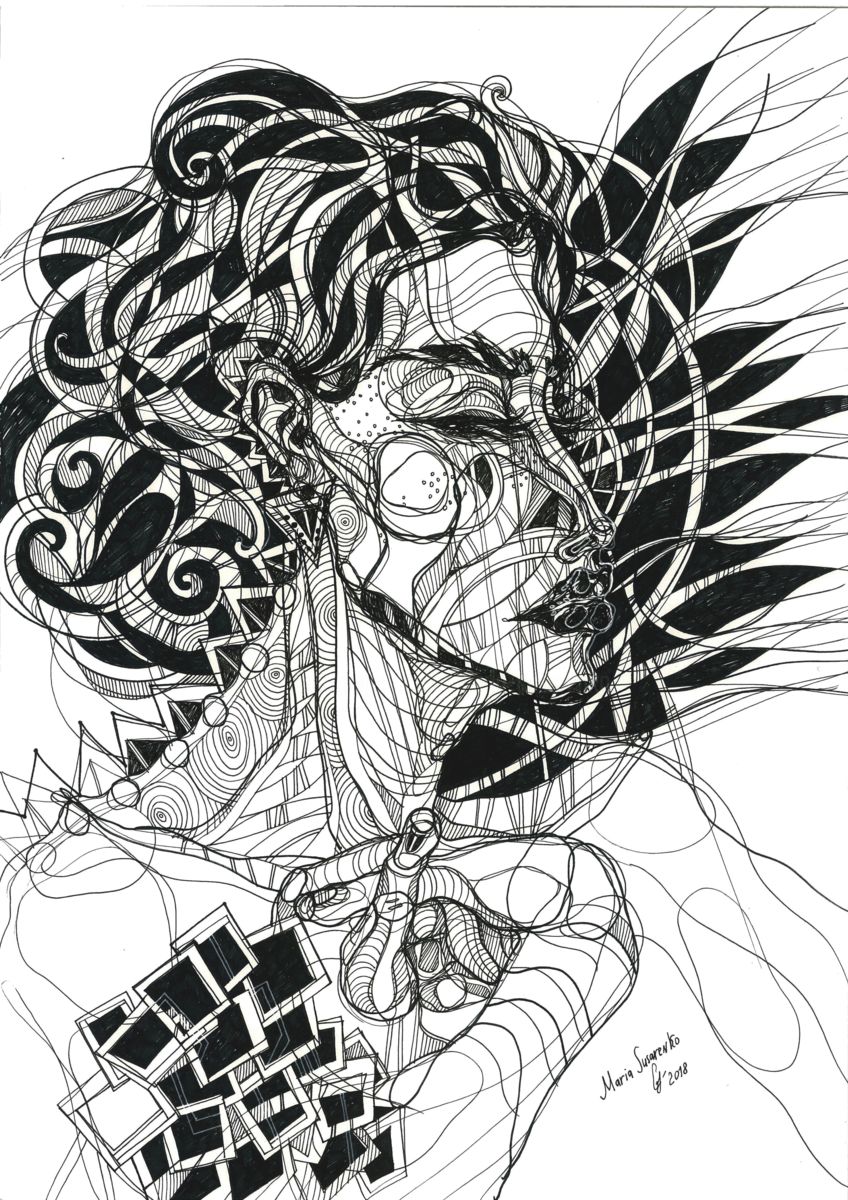 848x1200 graphic girl drawing - Graphic Drawing