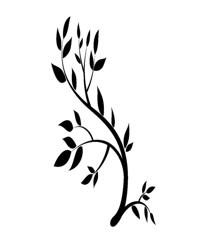 850x995 snoogg design element graphic drawing of a brunch with leaves - Graphic Drawing