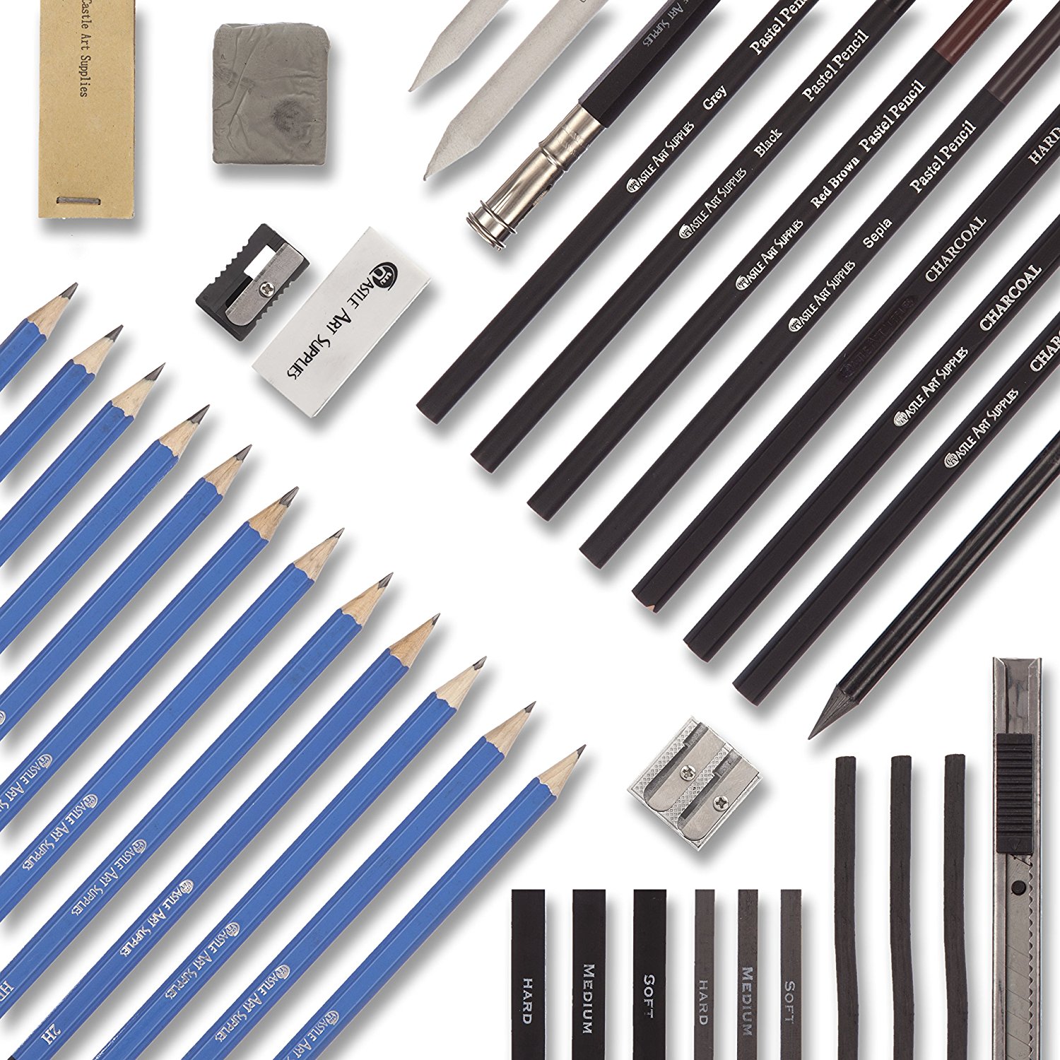 1500x1500 castle art supplies graphite drawing pencils and sketch set - Graphite Drawing Pencils