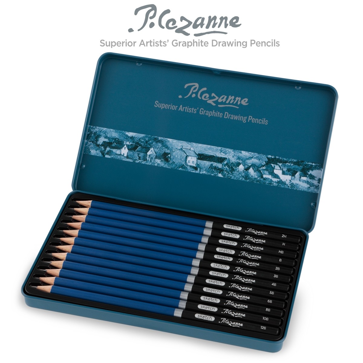 1200x1200 cezanne graphite pencil tin set - Graphite Drawing Pencils