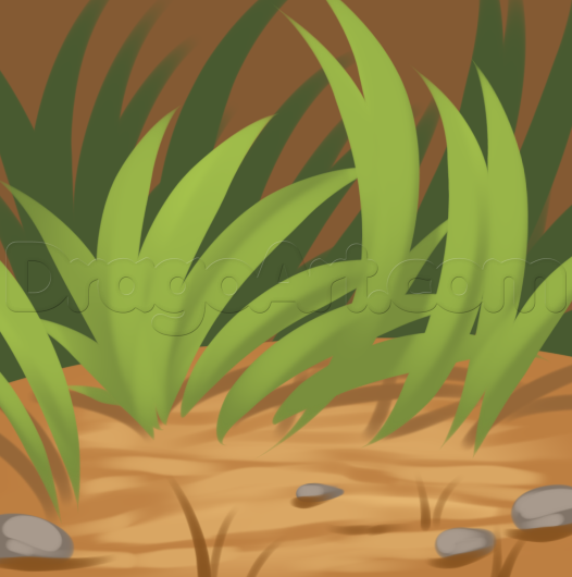 526x530 how to draw grass, step - Grass Drawing