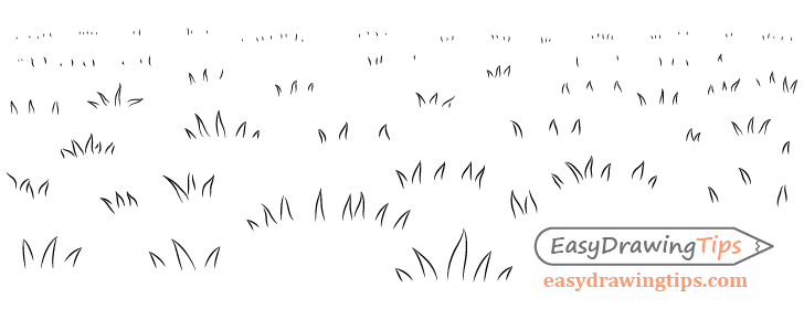 728x280 how to draw grass in different ways tutorial - Grass Drawing