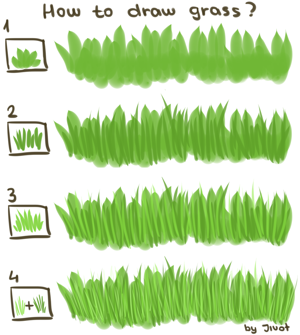 1024x1146 how to draw grass - Grass Drawing