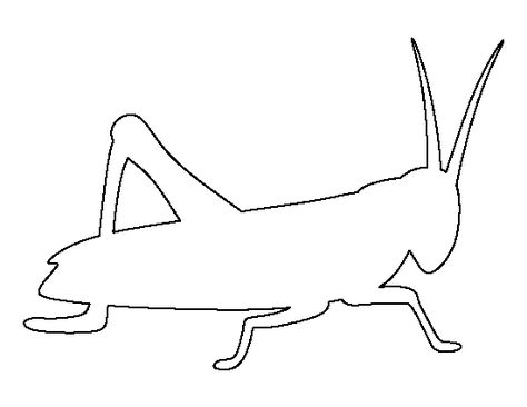 474x366 Printable Patterns - Grasshopper Drawing Outline