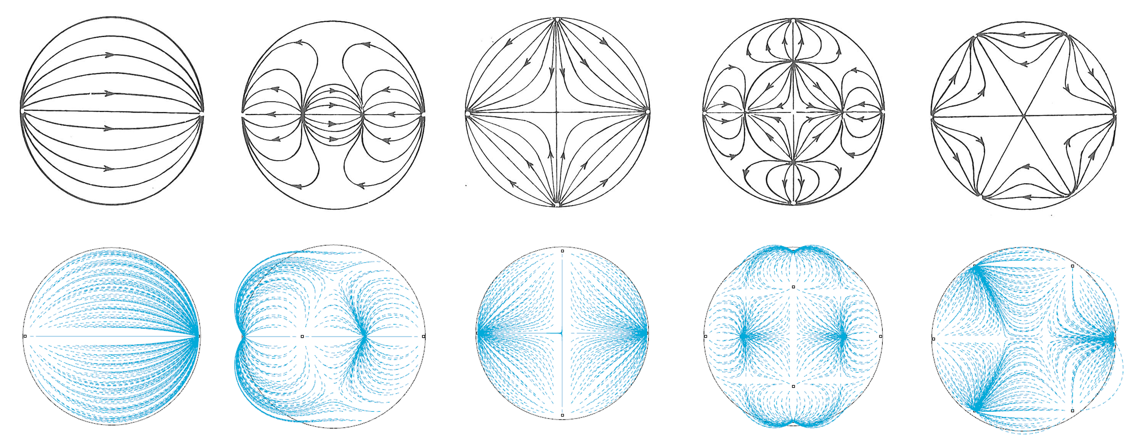 2221x862 Vector Field Tools In Grasshopper Basic + And Point Charges - Grasshopper Line Drawing