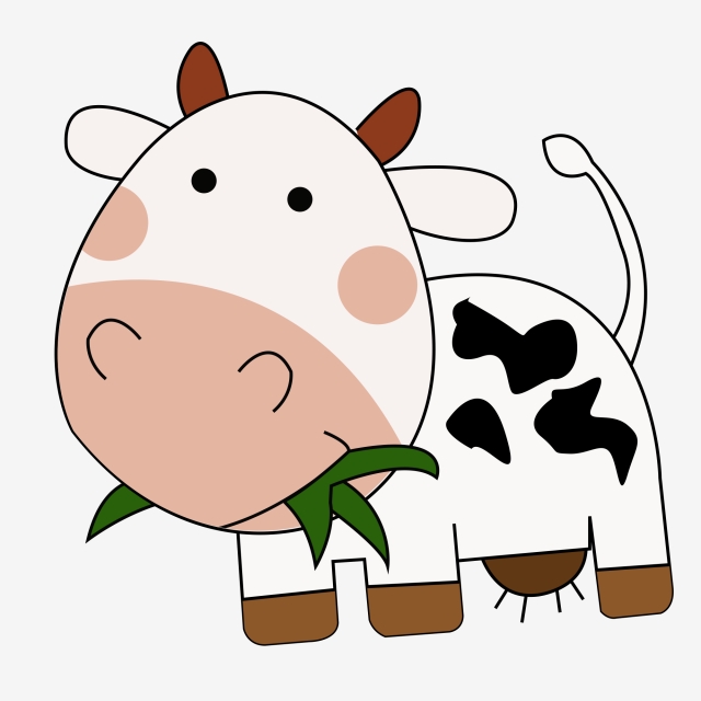 640x640 childrens drawing cow cow animal livestock, poultry, sooner - Grassland Animals Drawing