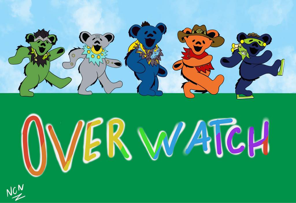 1024x703 grateful dead bears overwatch amino - Grateful Dead Bear Drawing