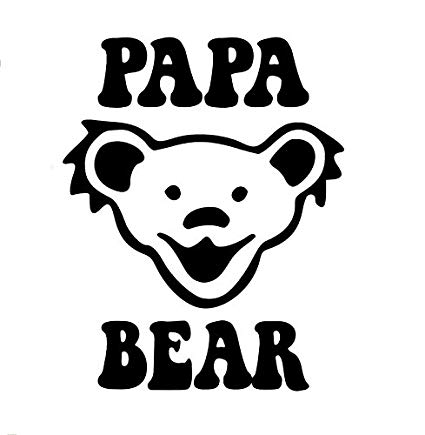 425x435 cci papa bear jerry bear grateful dead band decal - Grateful Dead Bear Drawing
