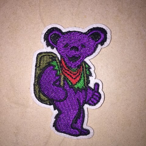 480x480 grateful dead dancing bear iron on patch!! free shipping - Grateful Dead Bear Drawing