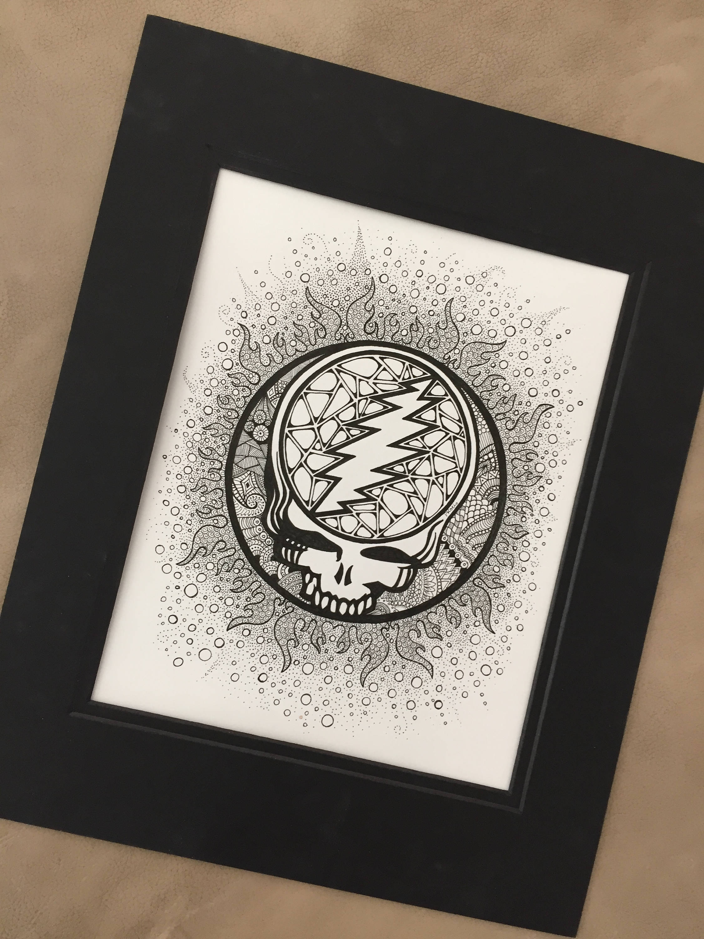 2250x3000 Grateful Dead Steal Your Face Zentangle Art Drawings Pen Etsy - Grateful Dead Drawings