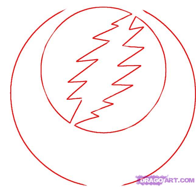 644x615 How To Draw The Grateful Dead, Step - Grateful Dead Drawings