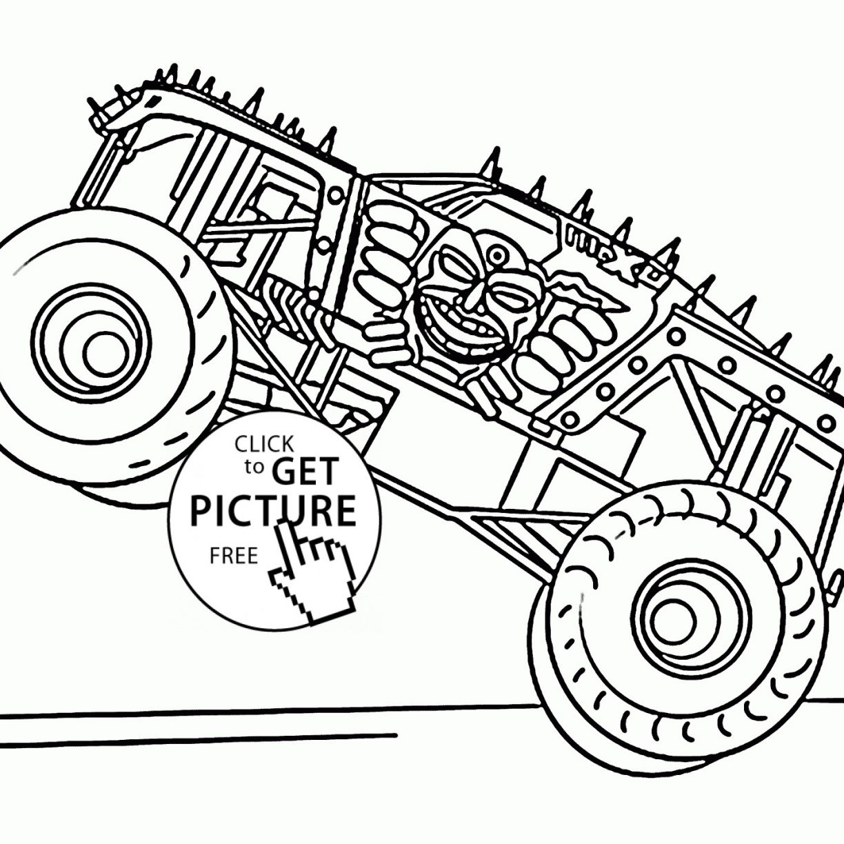 Grave Digger Monster Truck Coloring Pages Printable Coloring Pages