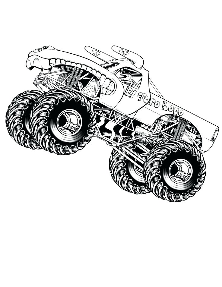 736x952 Grave Digger Monster Truck Coloring Pages Pictures Free - Grave Digger Drawing