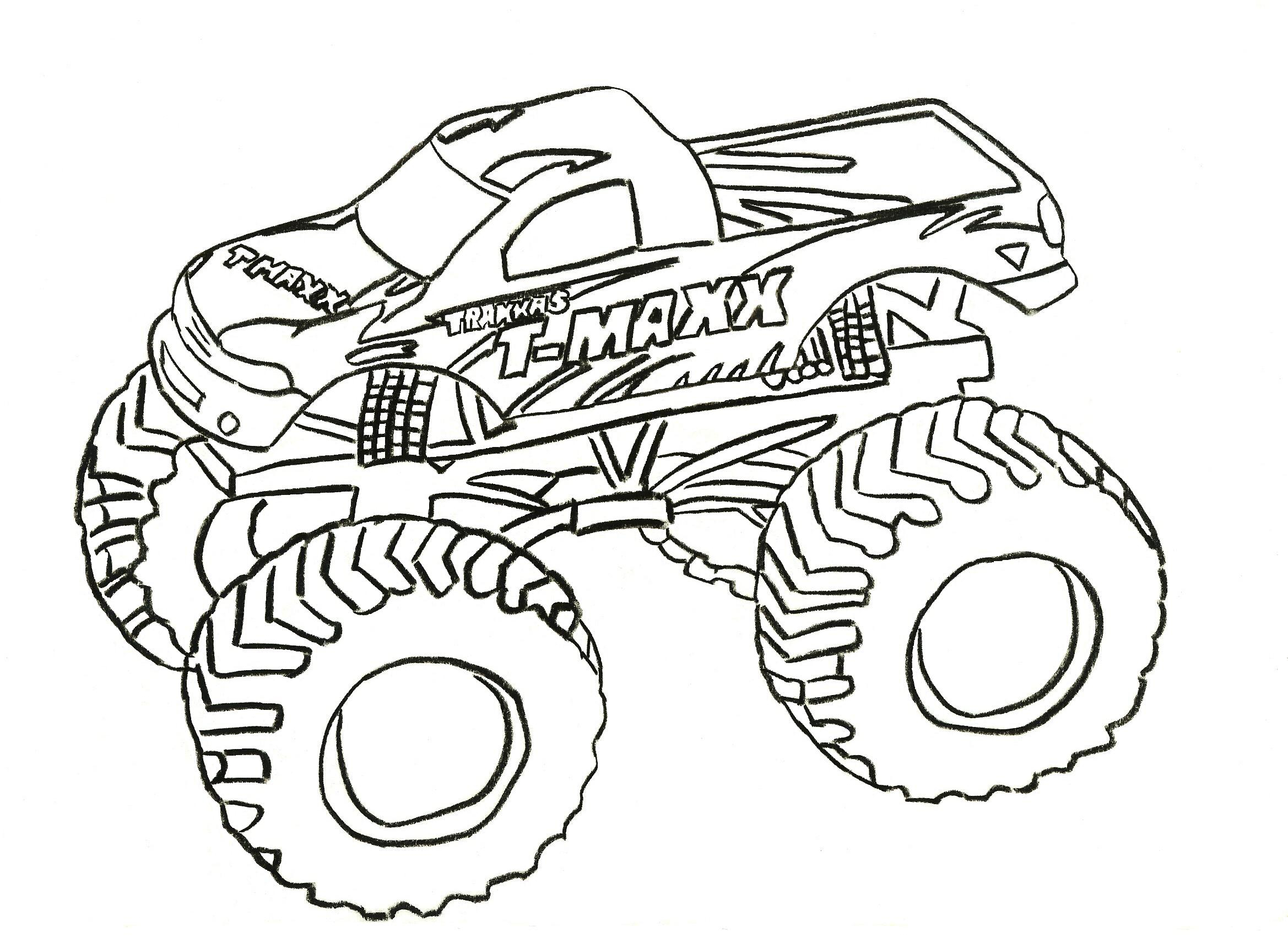 2338x1700 monster truck grave digger coloring pages - Grave Digger Monster Truck Drawing