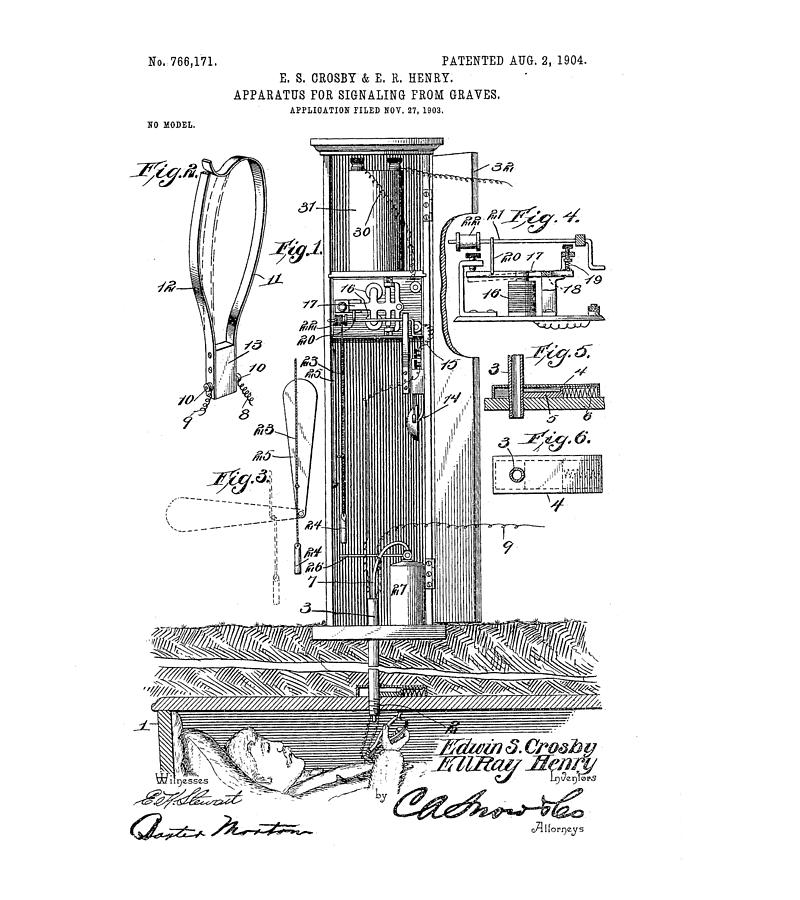 800x900 Patent Signal From The Grave Drawing - Grave Drawing