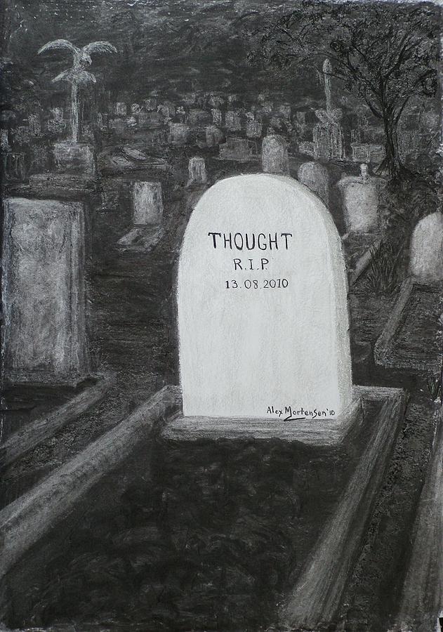 631x900 Thoughts Silent As The Grave Drawing - Grave Drawing
