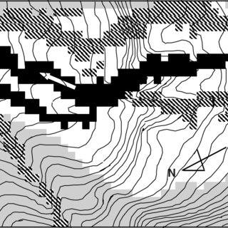 320x320 Microtopography Of The Study Plot Contour Lines Are Drawn - Gravel Drawing