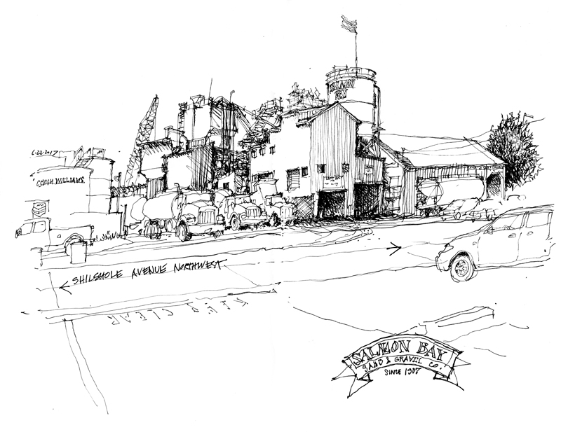 800x617 Salmon Bay Sand Gravel Company Seeing Thinking Drawing - Gravel Drawing