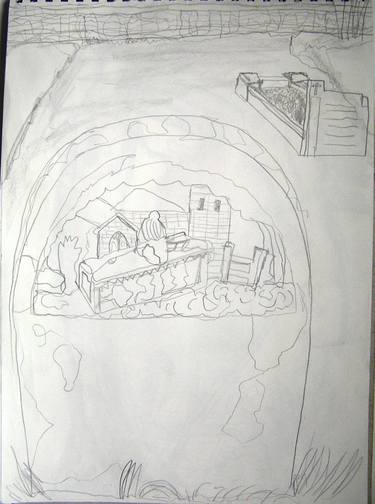 375x504 gravestone drawing - Gravestone Drawing