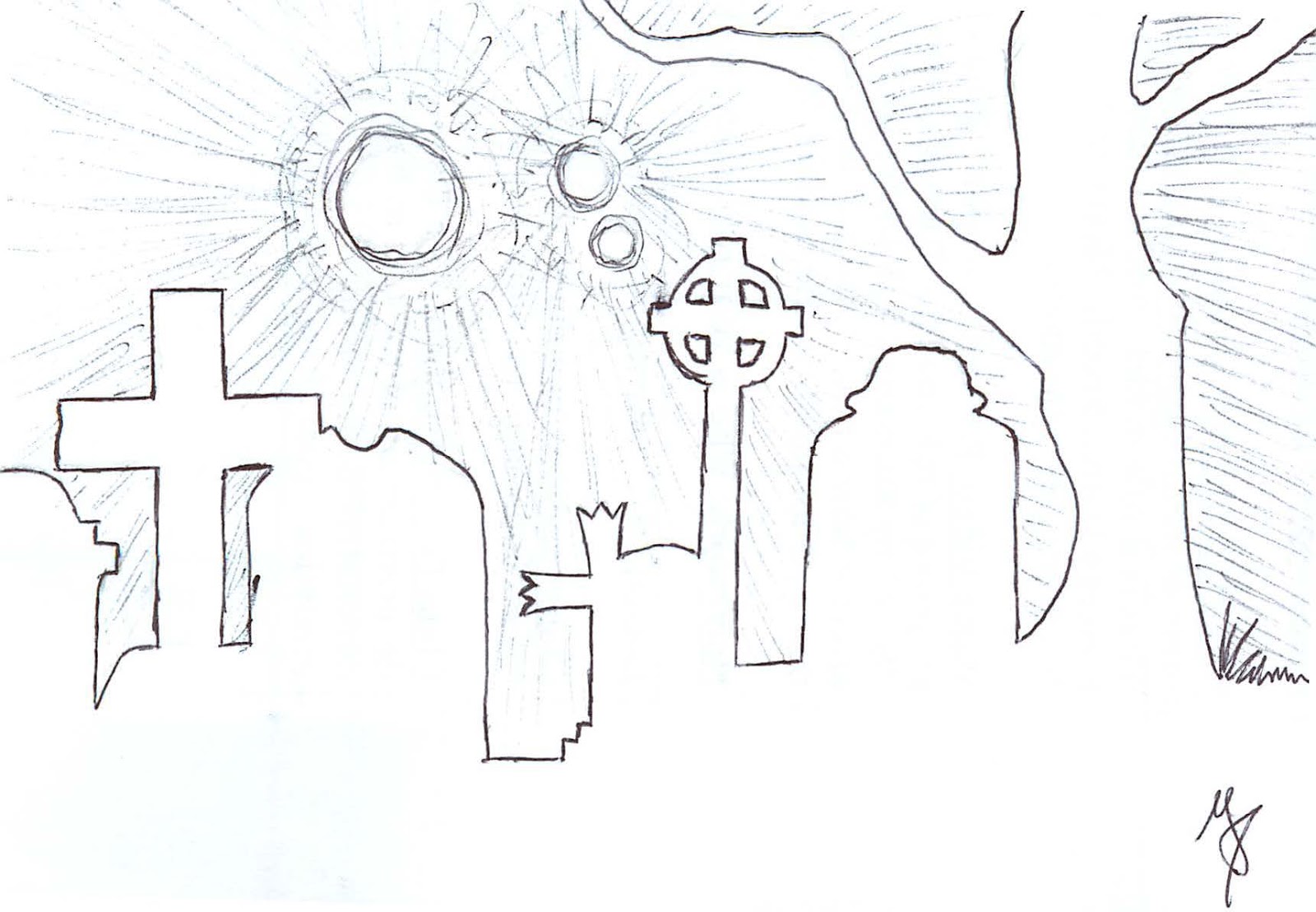 1600x1108 Graveyard Drawing Images Drawing Skill - Graveyard Drawing