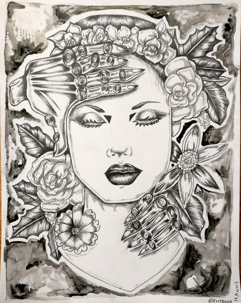 794x997 Point Me To The Graveyard Original Drawing Occult Witch Etsy - Graveyard Drawing