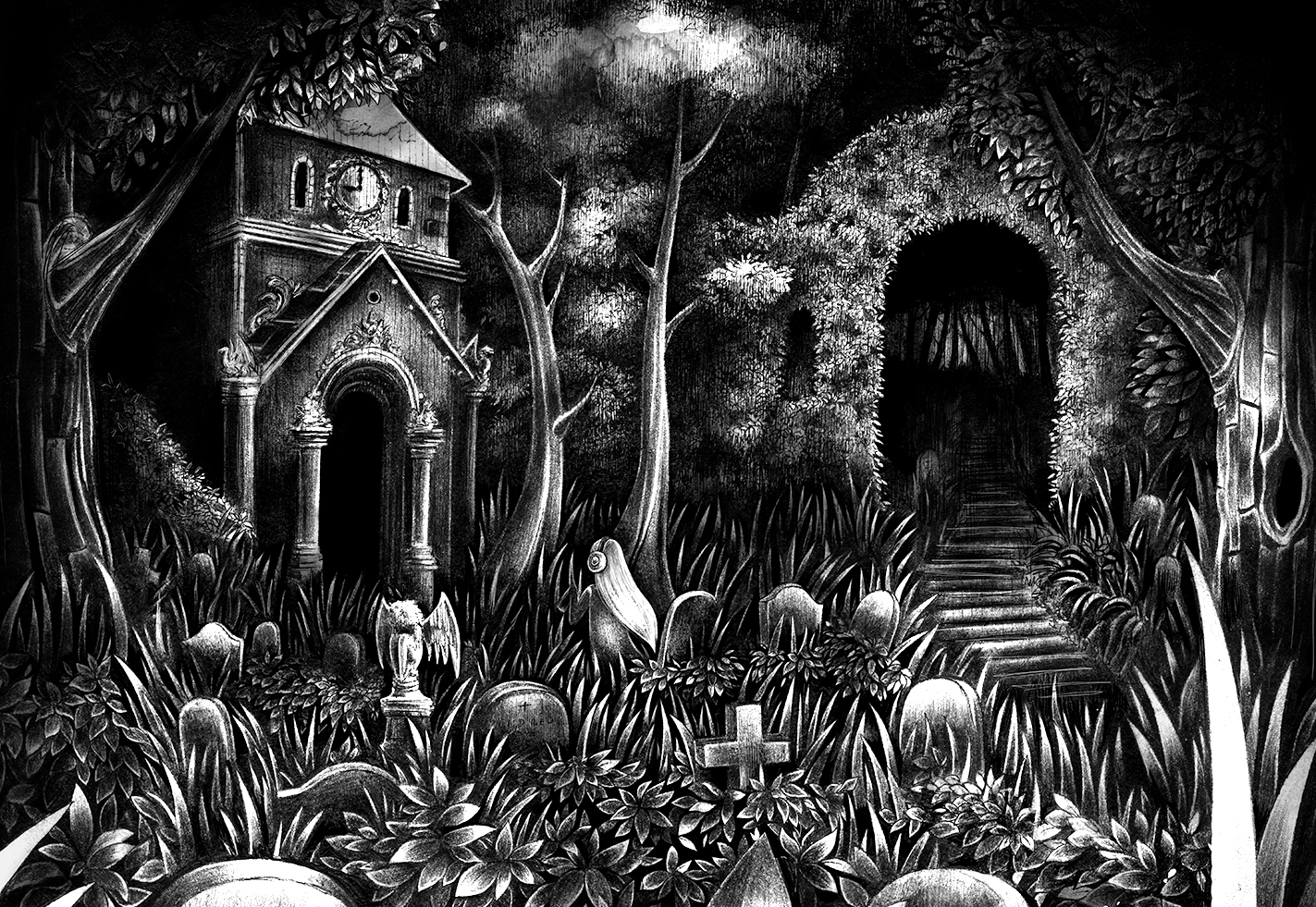 Graveyard Drawing at Explore collection of