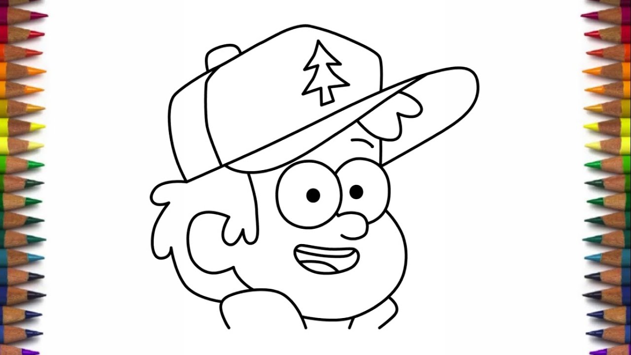 1280x720 how to draw dipper pines from gravity falls characters face - Gravity Drawing