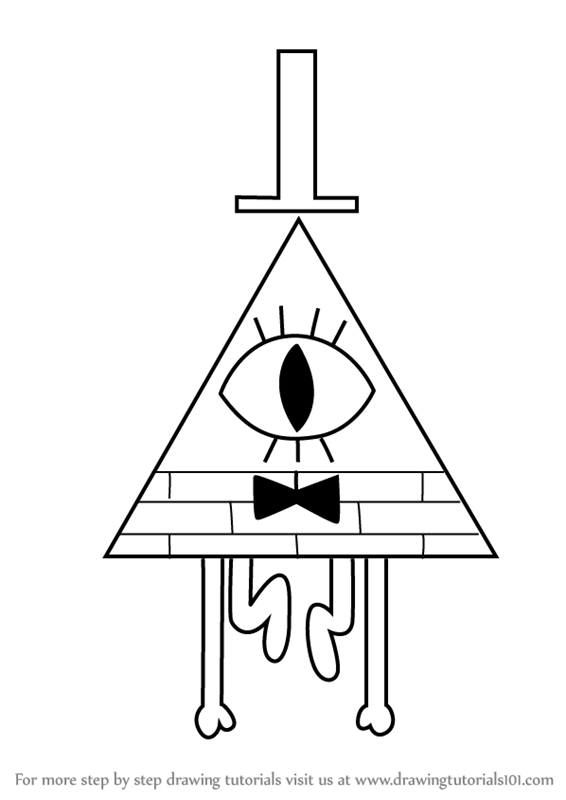 566x800 learn how to draw bill cipher from gravity falls - Gravity Drawing