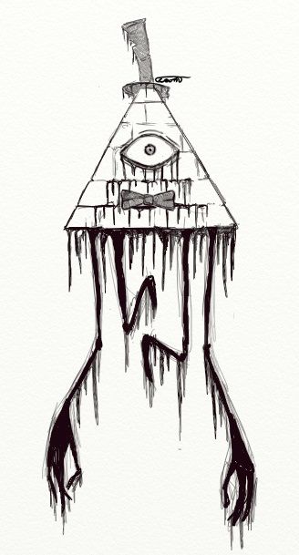 328x609 creepy bill cipher gravity falls drawing tattoo drawings - Gravity Drawing