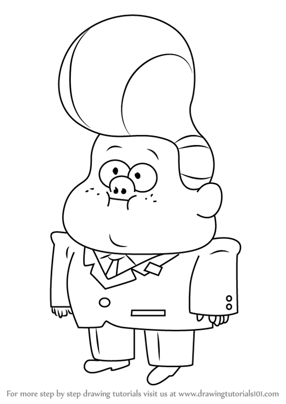 566x800 how to draw gideon gleeful from gravity falls - Gravity Falls Drawings
