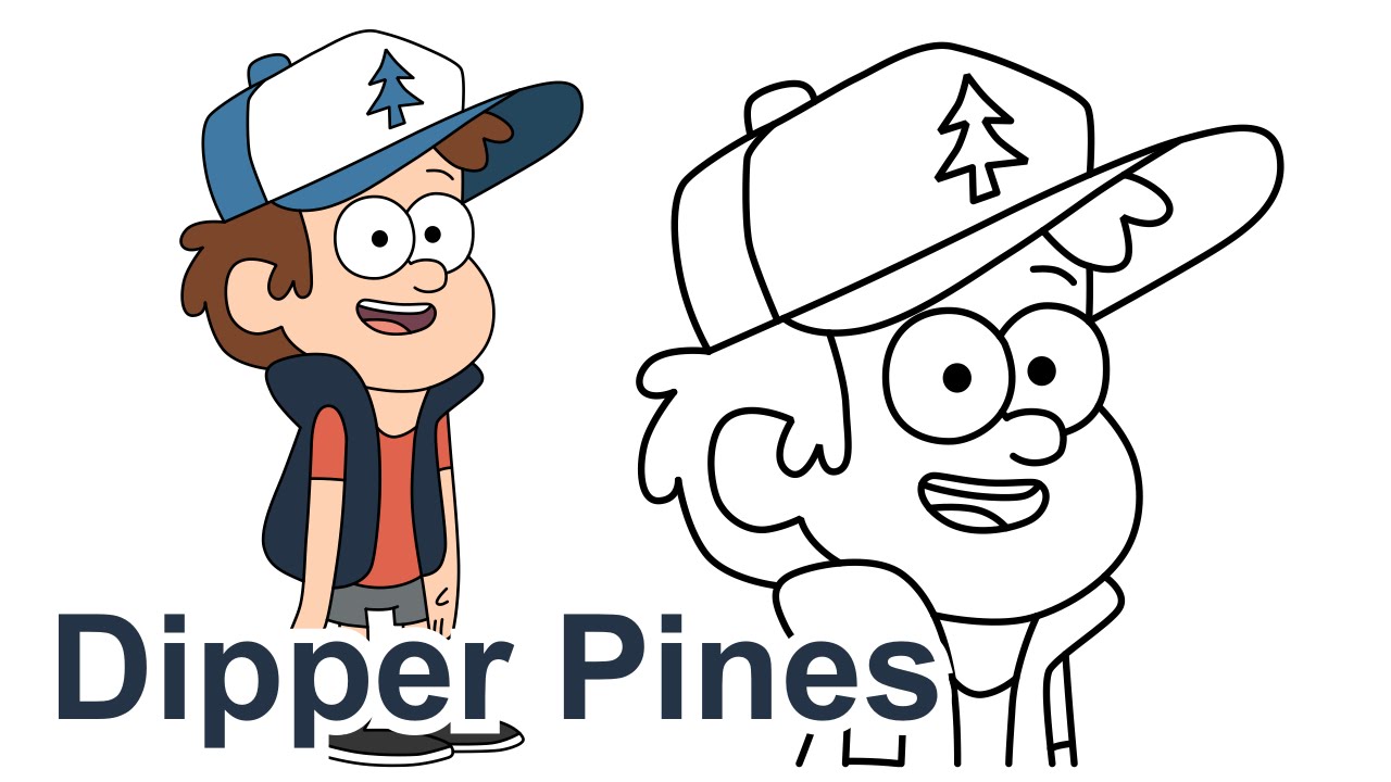 1280x720 how to draw dipper pines gravity falls disney - Gravity Falls Drawings