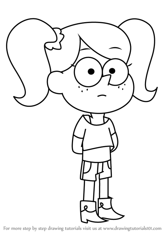 566x800 learn how to draw emma sue from gravity falls - Gravity Falls Drawings