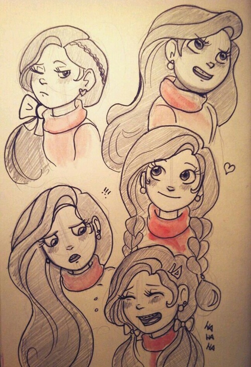 500x732 mabel pines drawing gravity falls on we heart it - Gravity Falls Drawings