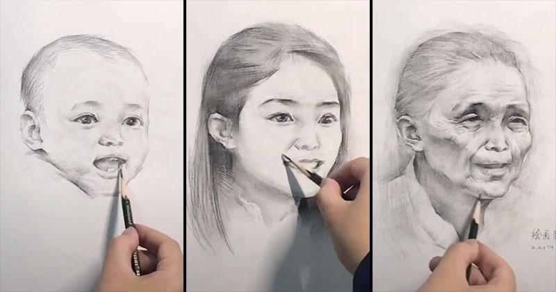 800x420 See People Age Before Your Eyes In These Incredible Timelapse - Gray Drawing