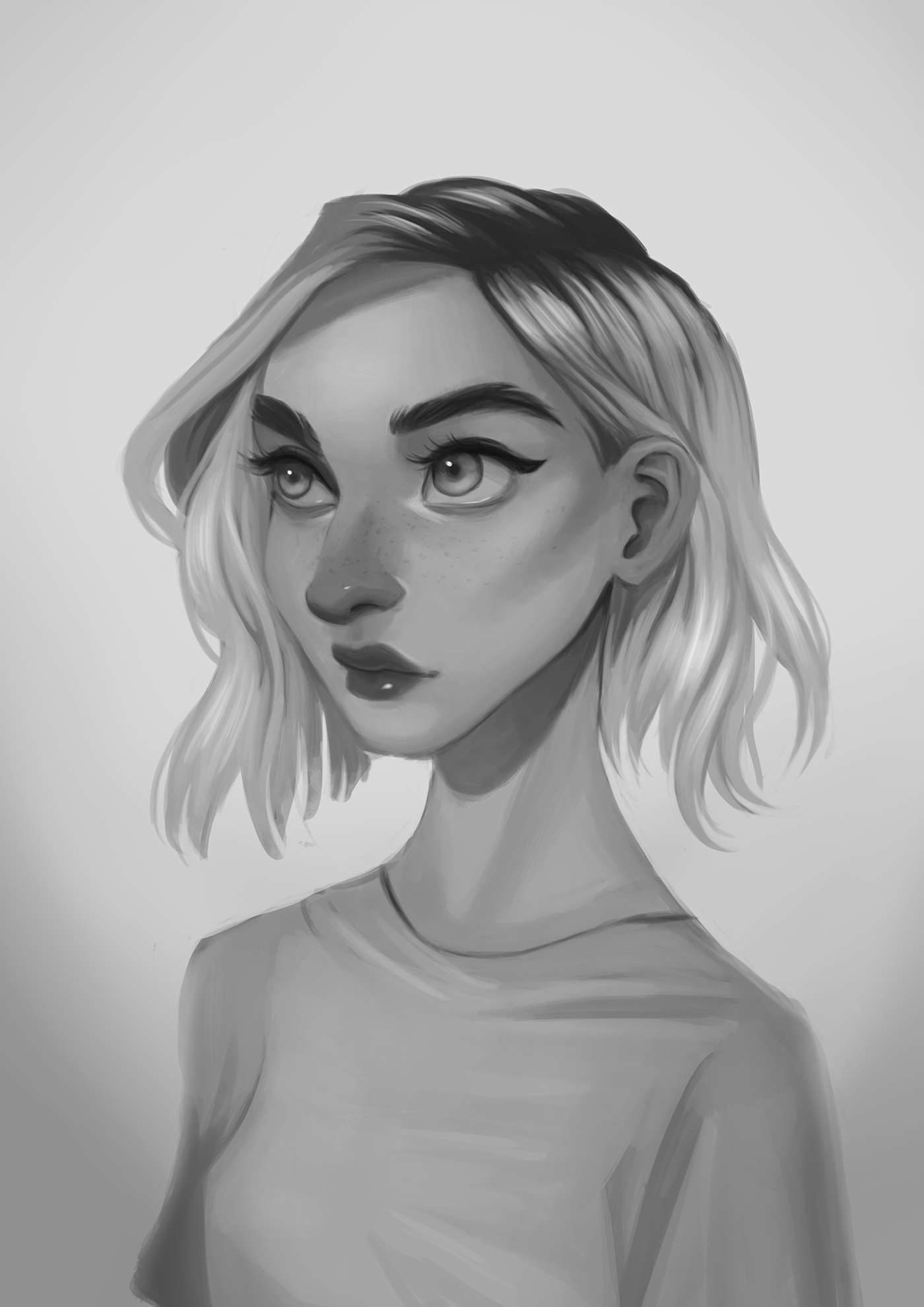 1400x1980 Gray Scale To Color Project On Behance - Grayscale Drawing