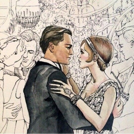 540x540 The Great Gatsby Painting Illustration Art - Great Gatsby Drawing