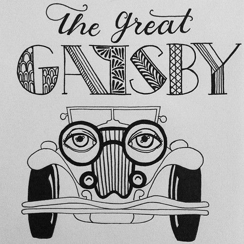 500x500 This Would Make A Great Cover From The Doodle Diary Book - Great Gatsby Drawing