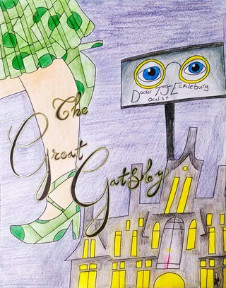 320x408 We Had To Made A New Cover For The Great Gatsby In English Which - Great Gatsby Drawing