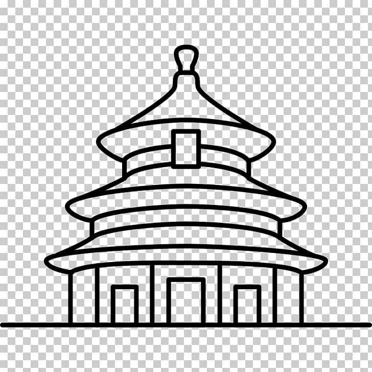 728x728 Temple Of Heaven Great Wall Of China Coloring Book Drawing, Heaven - Great Wall Drawing