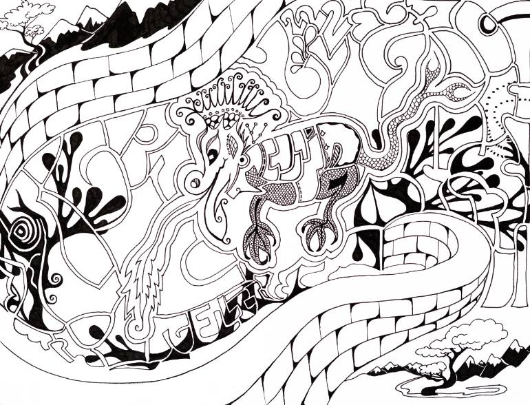 770x588 The Great Wall Drawing - Great Wall Drawing