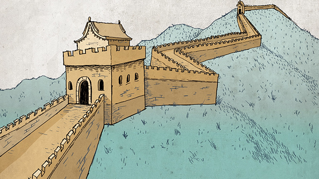 Great Wall Of China Drawing at PaintingValley.com | Explore collection ...