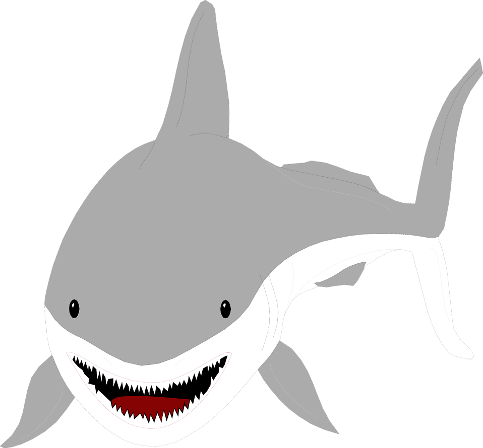 958x890 great white shark clipart - Great White Shark Cartoon Drawing
