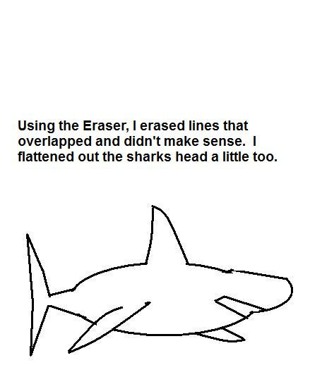 439x518 how to draw a great white shark draw and animate a great white - Great White Shark Drawing