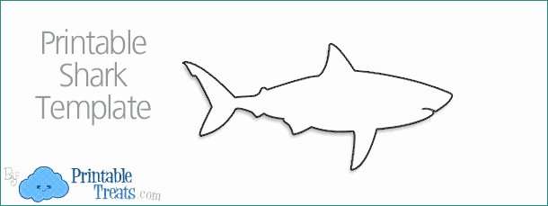 610x229 great white shark template typical printable shark outline - Great White Shark Outline Drawing