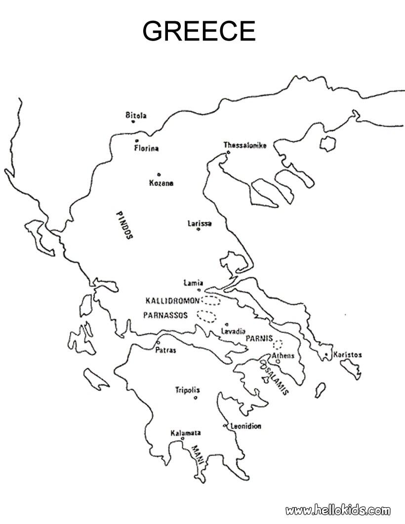 820x1060 Greece Map Drawing - Greece Map Drawing
